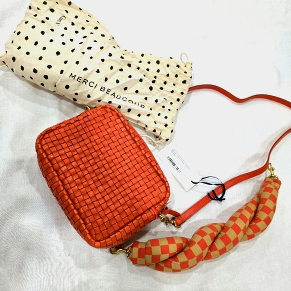 Claire V Midi Sac Poppy Woven + Bonus Strap (Brand new) - Picture 6 of 10